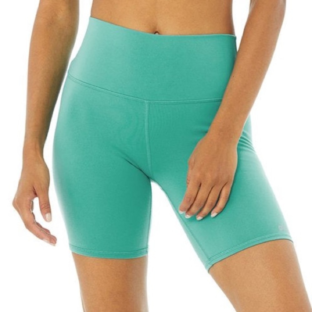 ALO Yoga Teal Bike Shorts
